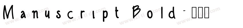 Manuscript Bold字体转换